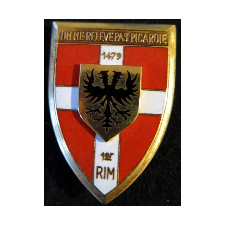1° RIM : 1° régiment d'infanterie motorisé de fabrication Arthus Bertrand Paris émail de 1964