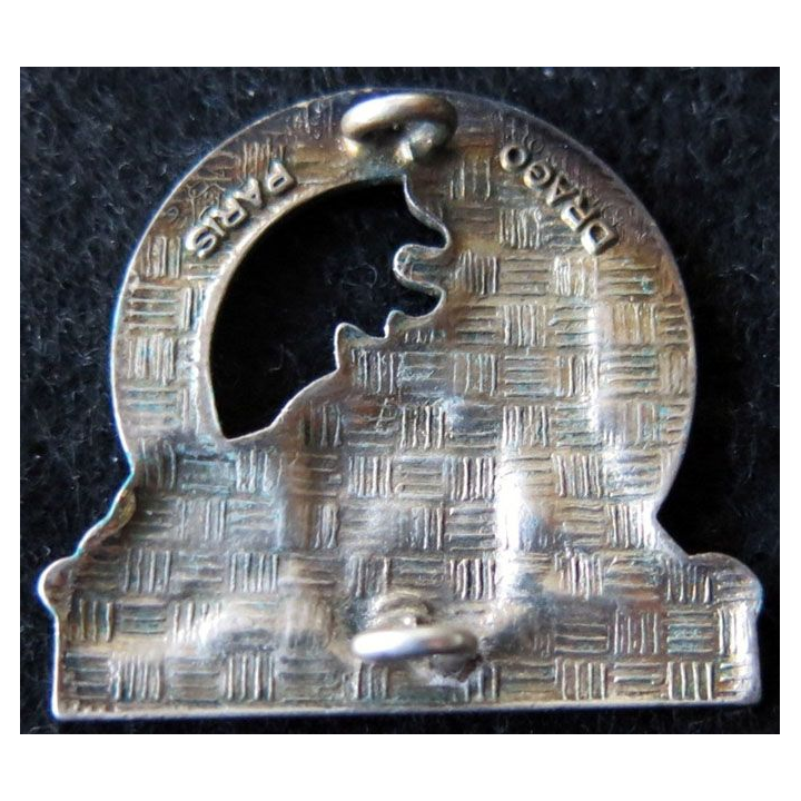 1° RI : 1° régiment d'infanterie de fabrication Drago Paris écu quartier bleu foncé