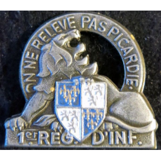 1° RI : 1° régiment d'infanterie fabrication non mentionnée peint de 1945