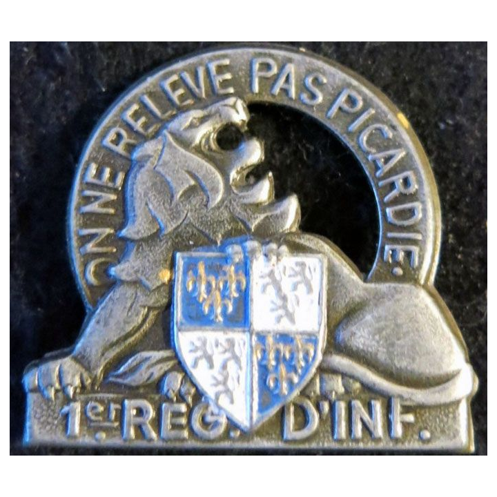 1° RI : 1° régiment d'infanterie fabrication non mentionnée peint de 1945
