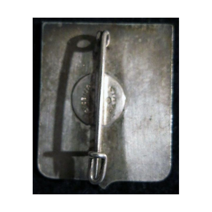 9° RI : Insigne métallique du 9° régiment d'infanterie "Normandie Infanterie" de fabrication Chobillon Paris en émail