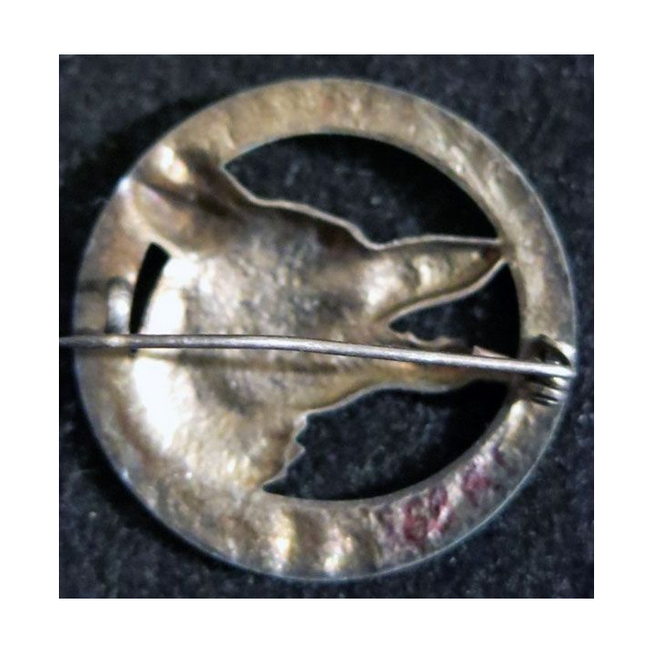 168° RIF : insigne métallique du 168° régiment d''infanterie de forteresse Les Loups du Bois Le Prêtre 27 mm embouti