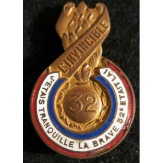32° RI : 32° régiment d'infanterie "L'invincible" de fabrication Chobillon en émail