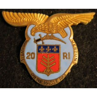 20° RI : 20° régiment d''infanterie de fabrication Arthus Bertrand 2° type sans attache