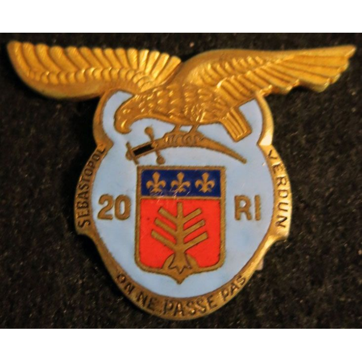 20° RI : 20° régiment d''infanterie de fabrication Arthus Bertrand 2° type sans attache