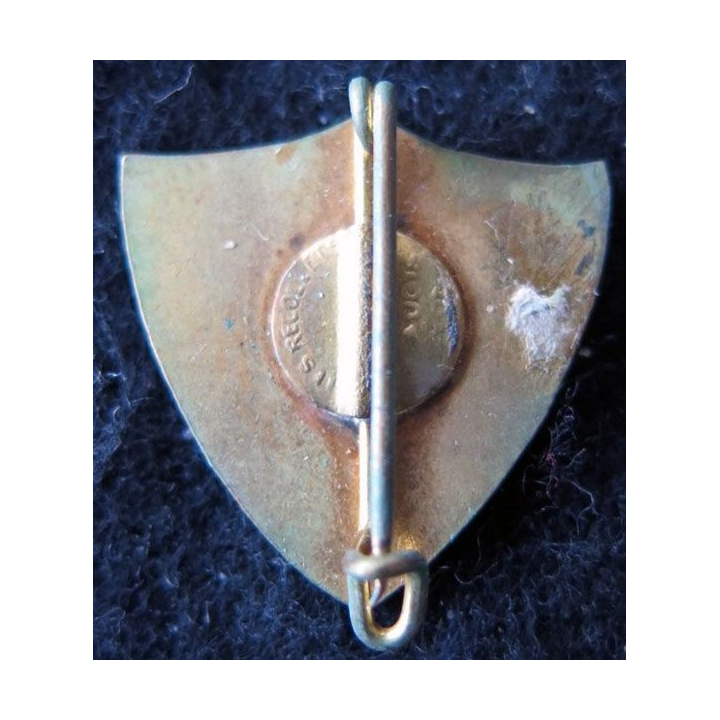 15.8° RI : insigne métallique du 15.8° régiment d''infanterie Lorette de fabrication Augis Lyon  en émail