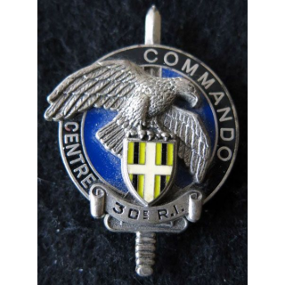 CEC 30° RI : insigne métallique de brevet commando d'aguerrissement de Bonifacio de fabrication Delsart G. 3224