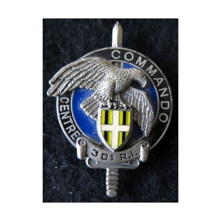 CEC 30° RI : insigne métallique de brevet commando d'aguerrissement de Bonifacio de fabrication Delsart G. 3224