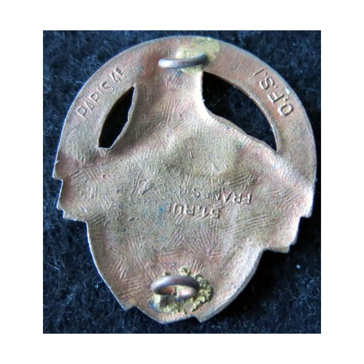 23° RI : insigne du 23° régiment d'infanterie fabrication OFSI en métal cuivré Alsace Fontenoy 1658 1745