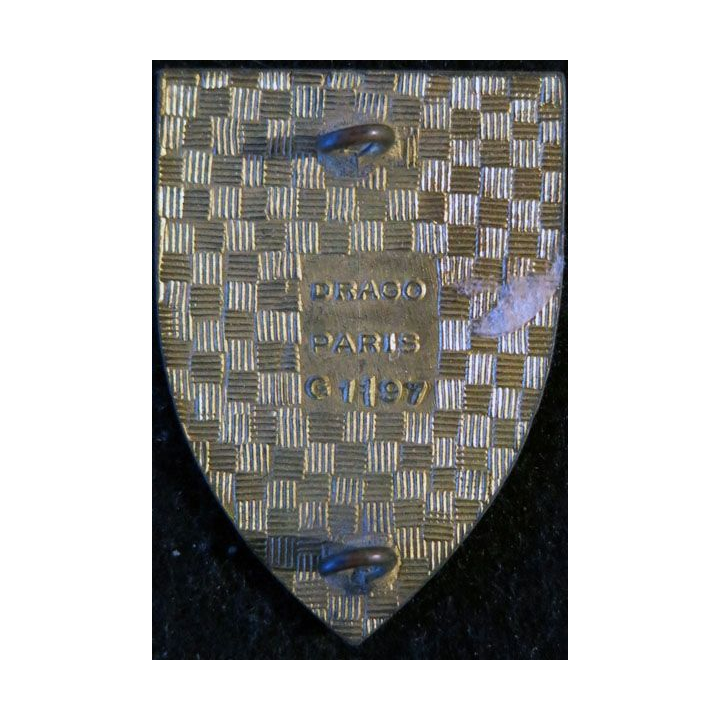 8° RI : insigne métallique du 8° régiment d'infanterie Austrasie de fabrication Drago Paris G. 1197 en émail