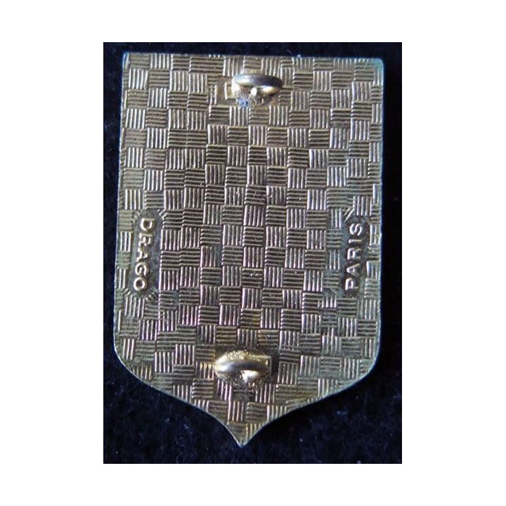 39° RI : insigne métallique du 39° Régiment d'Infanterie de fabrication Drago Paris en émail