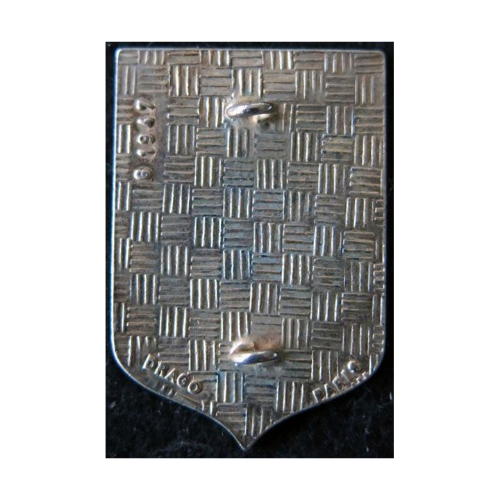 39° RI : insigne métallique du 39° Régiment d'Infanterie de fabrication Drago Paris G. 1947 en émail