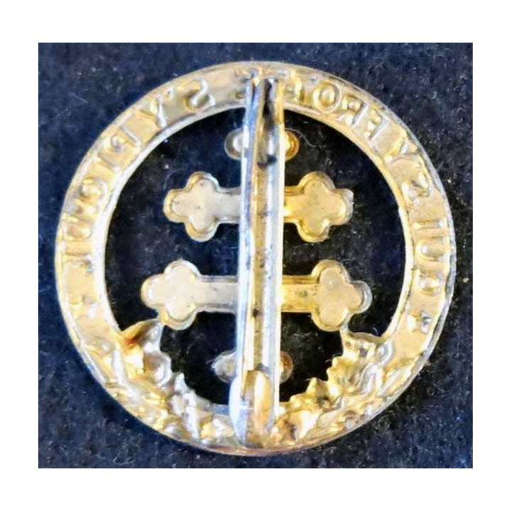 27° RI : insigne métallique du 27° régiment d'infanterie de fabrication non marquée en émail