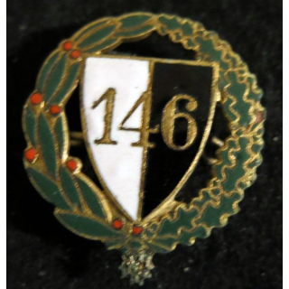 146° RI : insigne métallique du 146° régiment d'infanterie en émail