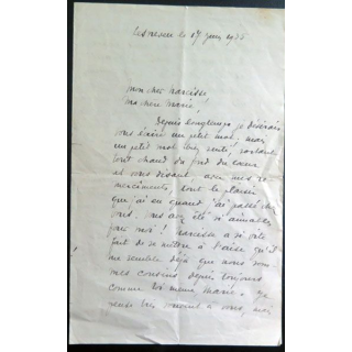 Lettre d'un prêtre professeur en collège à son amie en 1935