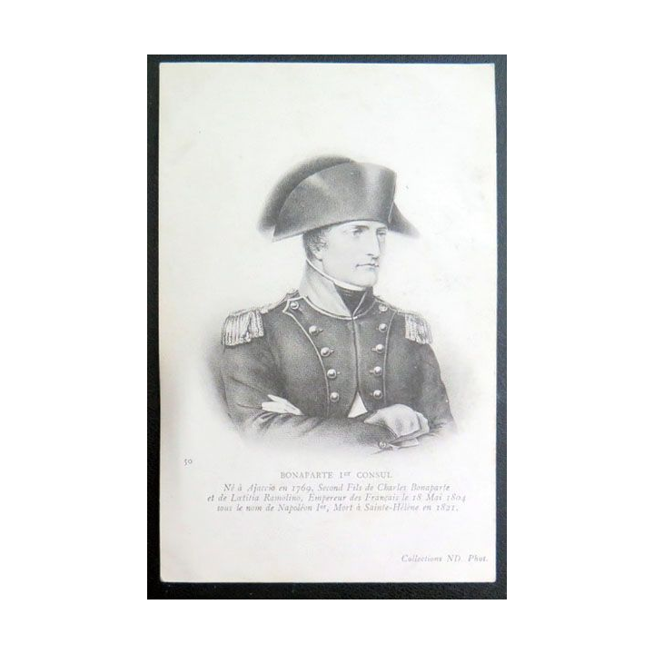 carte postale de Bonaparte 1° consul