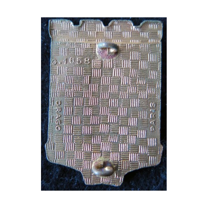 128° RI : insigne du 128° régiment d'infanterie de fabrication Drago Paris G. 1658 en émail