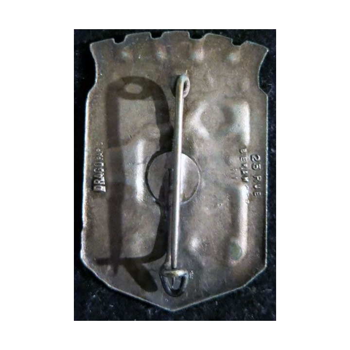 128° RIF : insigne du 128° régiment d'infanterie de forteresse de fabrication Drago Beranger en émail