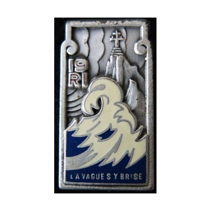 19° RI : 19° régiment d'infanterie de fabrication Drago Paris plat guilloché