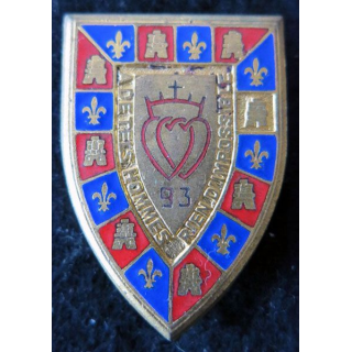 93° RI : 93° régiment d'infanterie de fabrication Drago Paris H. 282 en émail
