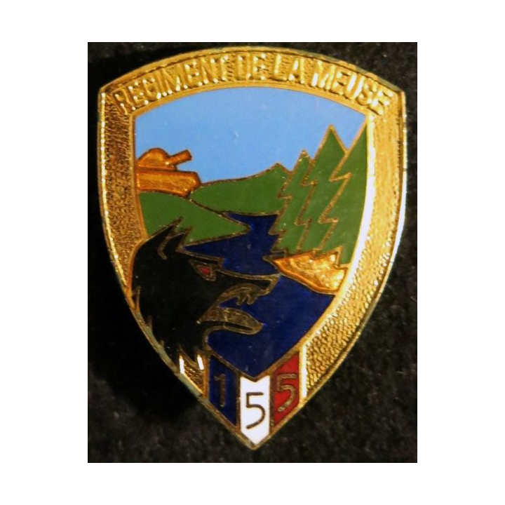 155° RID : Insigne métallique du 155° régiment d'infanterie divisionnaire  Arthus Bertrand G. 2919 en émail N° 285