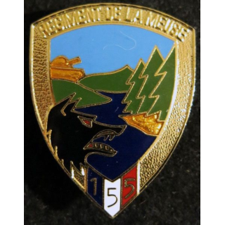 155° RID : Insigne métallique du 155° régiment d'infanterie divisionnaire  Arthus Bertrand G. 2919 en émail