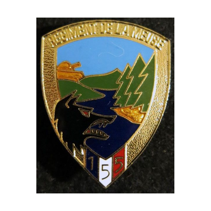 155° RID : Insigne métallique du 155° régiment d'infanterie divisionnaire  Arthus Bertrand G. 2919 en émail