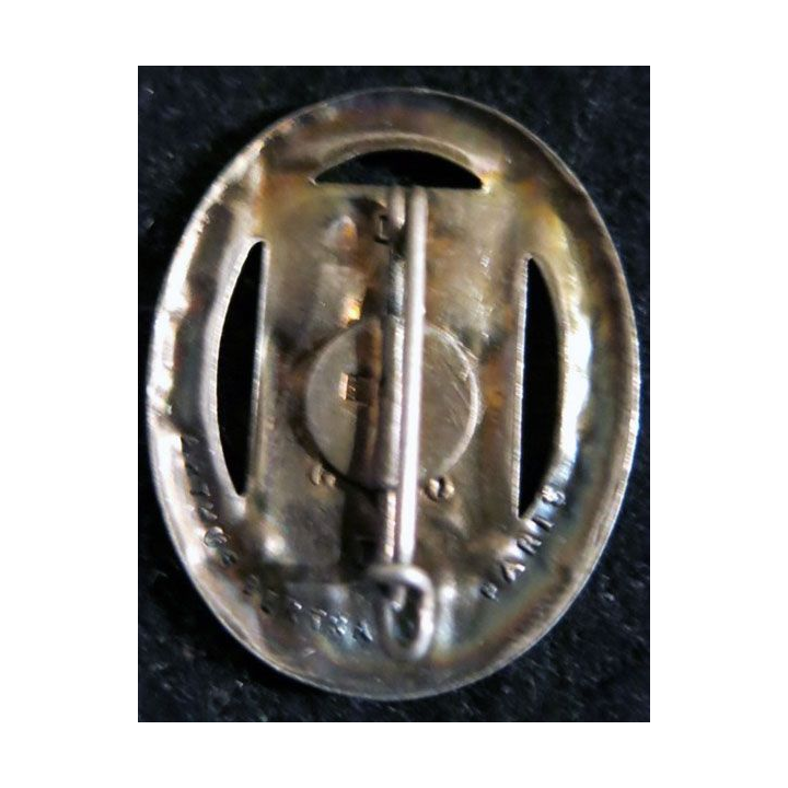 121° RI : Insigne métallique du 121° régimet d'infanterie de fabrication Arthus Bertrand Paris G. 430 en émail couleur dorée