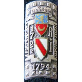 172° RI : insigne du 172° régiment d'infanterie de la Haute Saône Drago Paris G. 2053