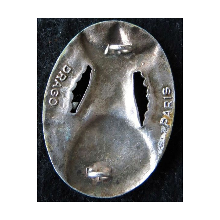 134° BI : insigne métallique du 134° bataillon d'infanterie de fabrication Drago Paris embouti