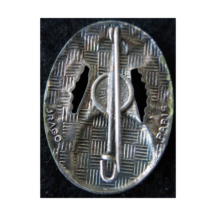 134° RI : insigne métallique du 134° régiment d'infanterie de fabrication Drago Paris guilloché