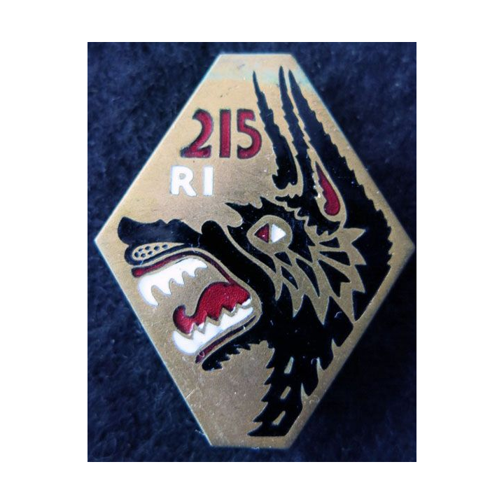 215° RI : 215° régiment d'infanterie de fabrication Arthus Bertrand Paris en émail