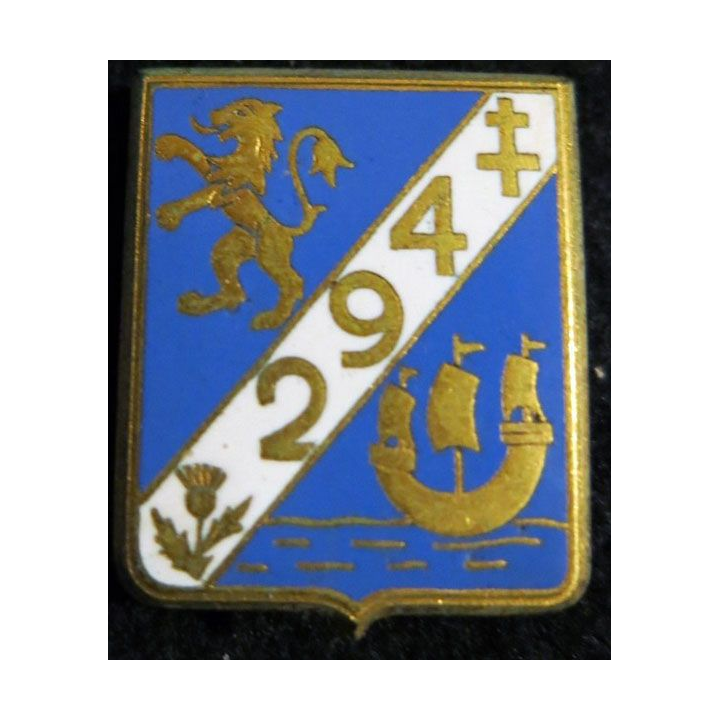 294° RI : 294° régiment d'infanterie de fabrication Drago Paris en émail