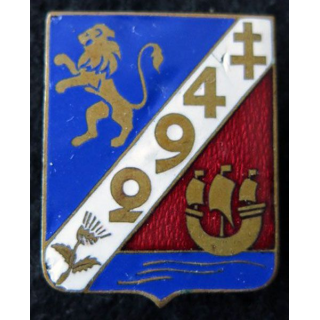 294° RI : 294° régiment d'infanterie de fabrication Chobillon Paris en émail