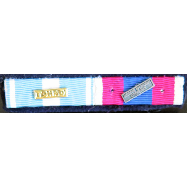 Barrettes de rappel de 2 décorations avec ses 2 barrettes Tchad et MOE