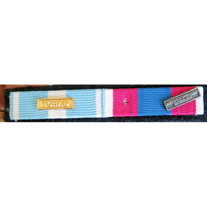 Barrettes de rappel de 2 décorations avec ses 2 barrettes Tchad et MOE