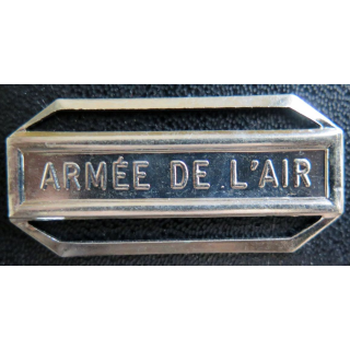 Barrette " ARMÉE DE L'AIR " en métal argenté