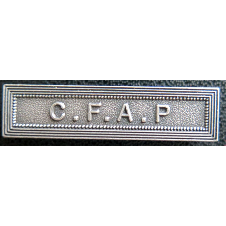Barrette " C.F.A.P " en métal argenté