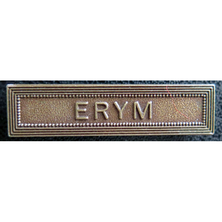 Barrette " ERYM " en métal bronzé