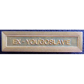 Barrette " EX-YOUGOSLAVIE " en métal doré