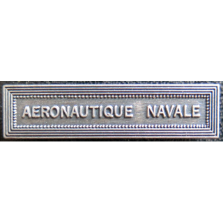 Barrette " AERONAUTIQUE NAVALE " en métal argenté
