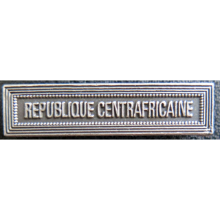 Barrette " RÉPUBLIQUE CENTRAFRICAINE " en métal argenté