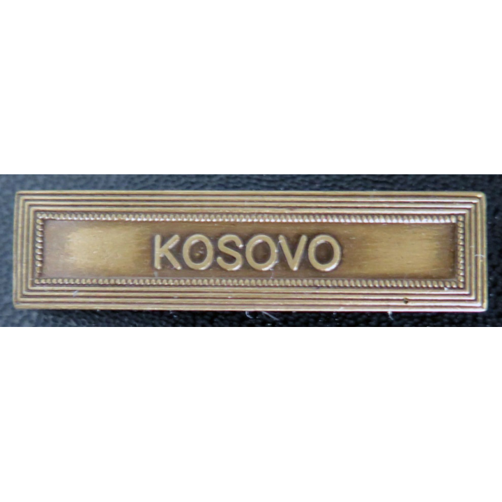 Barrette " KOSOVO " en métal bronzé