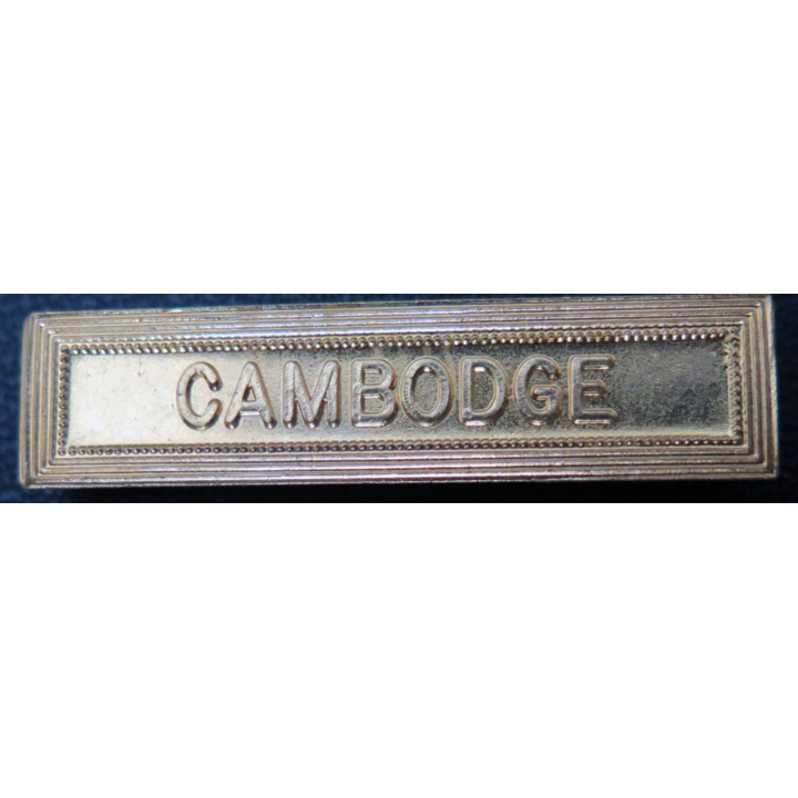 Barrette " CAMBODGE " en métal doré