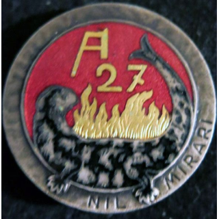 161° RIF A27 : Insigne métallique du 161° régiment d'infanterie de forteresse équipage A 27 DPBD en émail