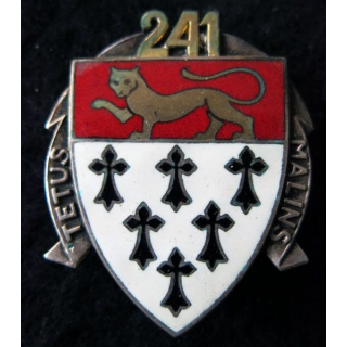 241° RI : 241° régiment d'infanterie de fabrication Arthus Bertrand Paris en émail
