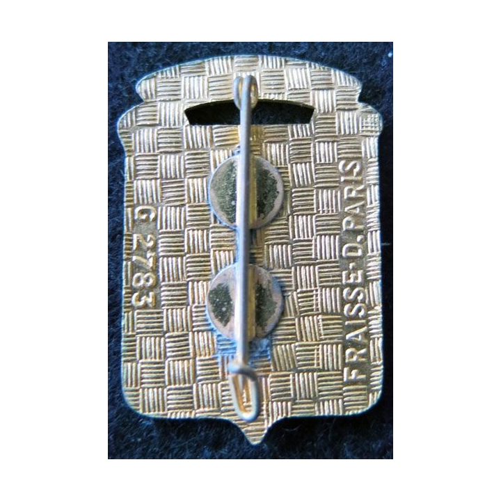 243° RI : Insigne métallique du 243° régiment d’infanterie de fabrication Fraisse G. 2783 dos guilloché