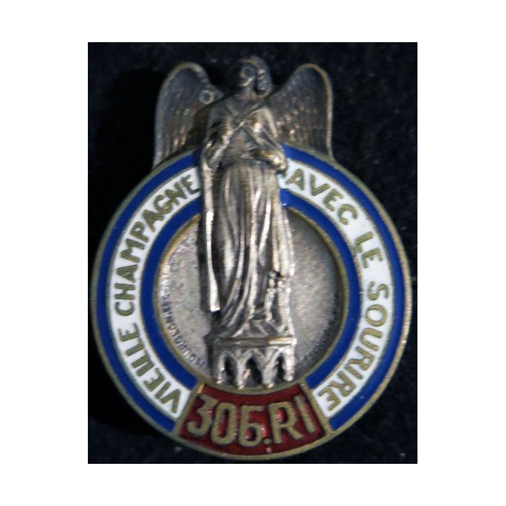 306° RI : 306° régiment infanterie sans mention du fabricant en émail
