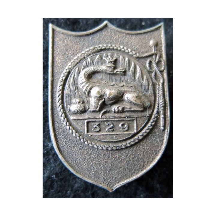 329° RI : 329° régiment infanterie de fabrication Moret Paris tout argenté
