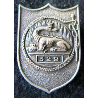 329° RI : 329° régiment infanterie de fabrication Moret Paris tout argenté